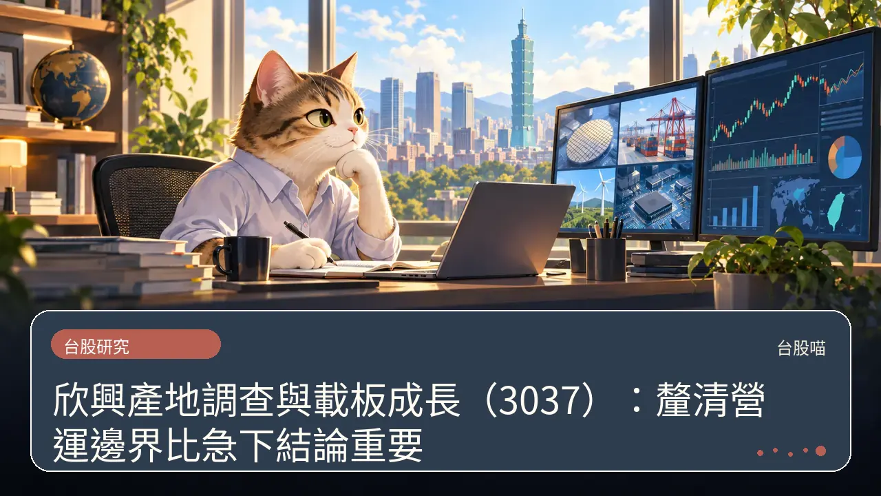 欣興產地調查與載板成長（3037）：釐清營運邊界比急下結論重要主題插畫