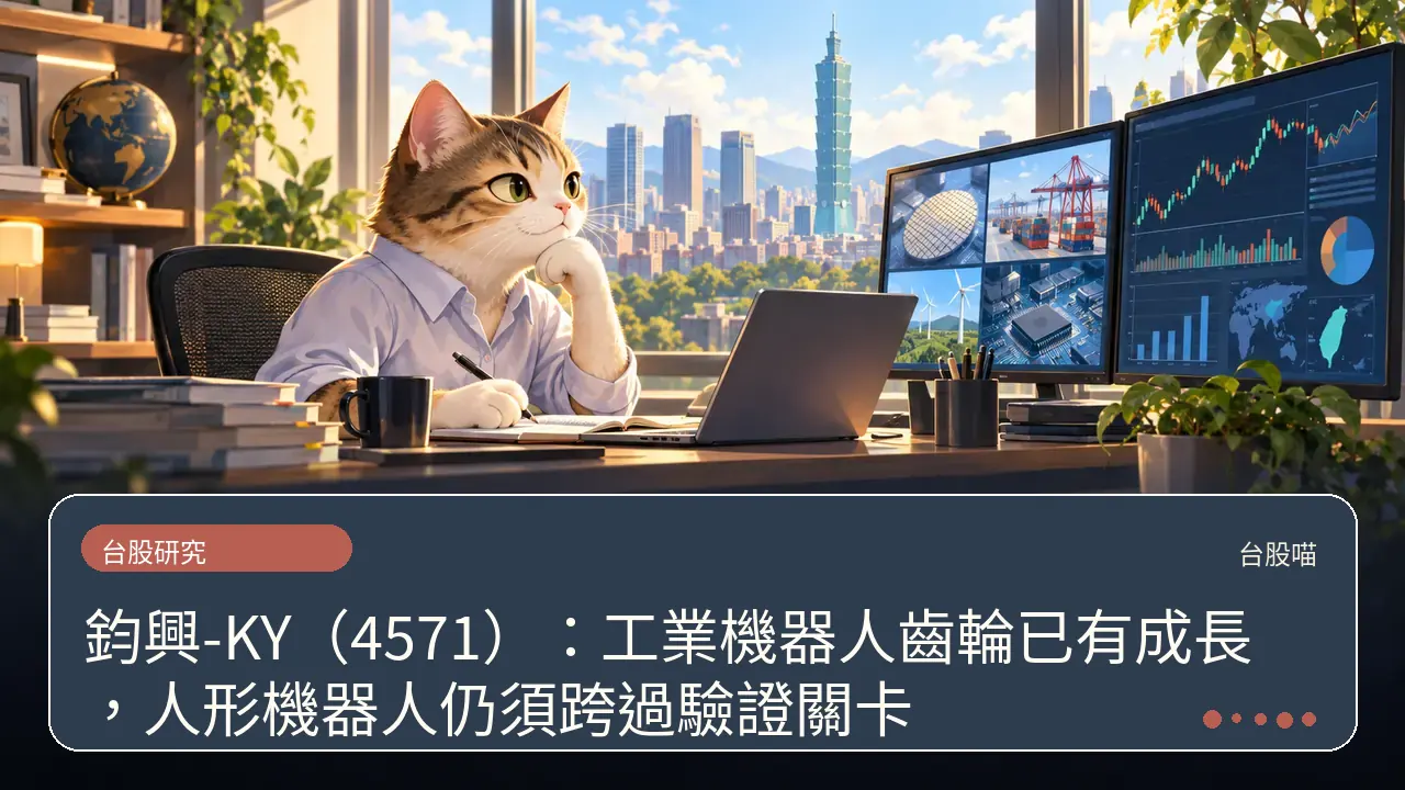 鈞興-KY(4571):工業機器人齒輪已有成長,人形機器人仍須跨過驗證關卡主題插畫