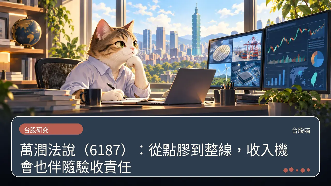 萬潤法說（6187）：從點膠到整線，收入機會也伴隨驗收責任主題插畫