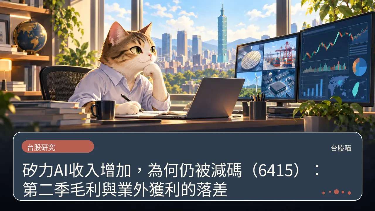 矽力AI收入增加,為何仍被減碼(6415):第二季毛利與業外獲利的落差主題插畫