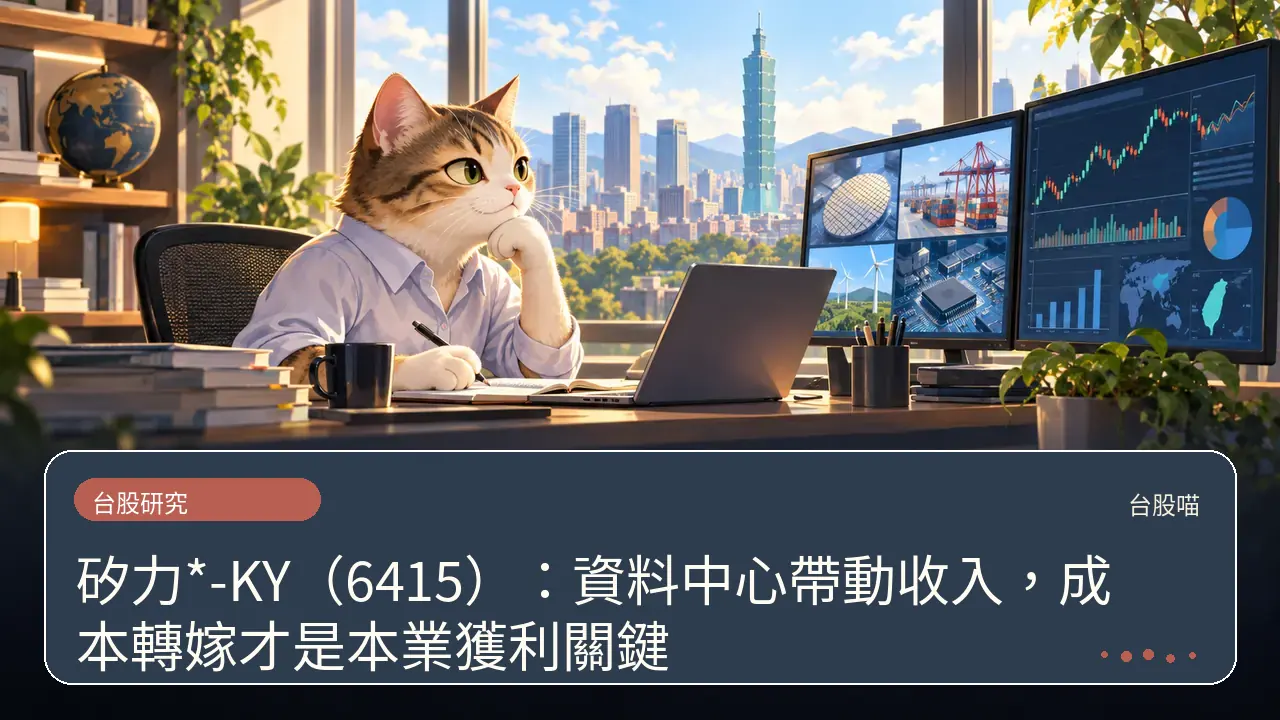 矽力*-KY（6415）：資料中心帶動收入，成本轉嫁才是本業獲利關鍵主題插畫