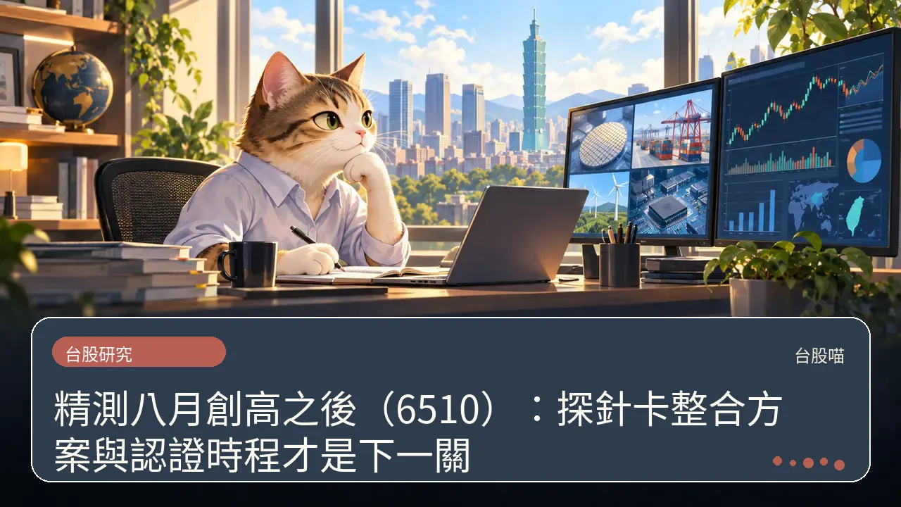 精測八月創高之後（6510）：探針卡整合方案與認證時程才是下一關主題插畫