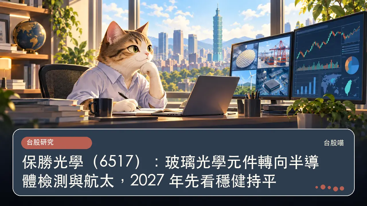 保勝光學（6517）：玻璃光學元件轉向半導體檢測與航太，2027 年先看穩健持平主題插畫