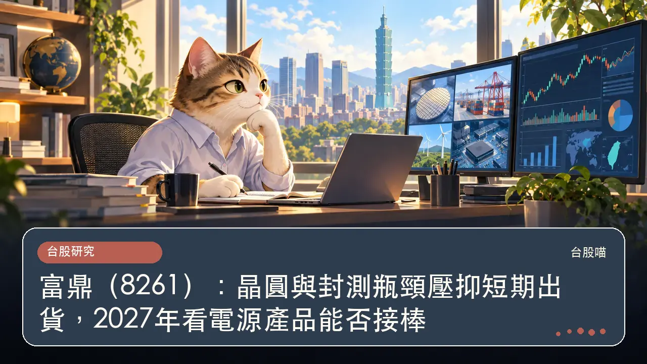 富鼎(8261):晶圓與封測瓶頸壓抑短期出貨,2027年看電源產品能否接棒主題插畫