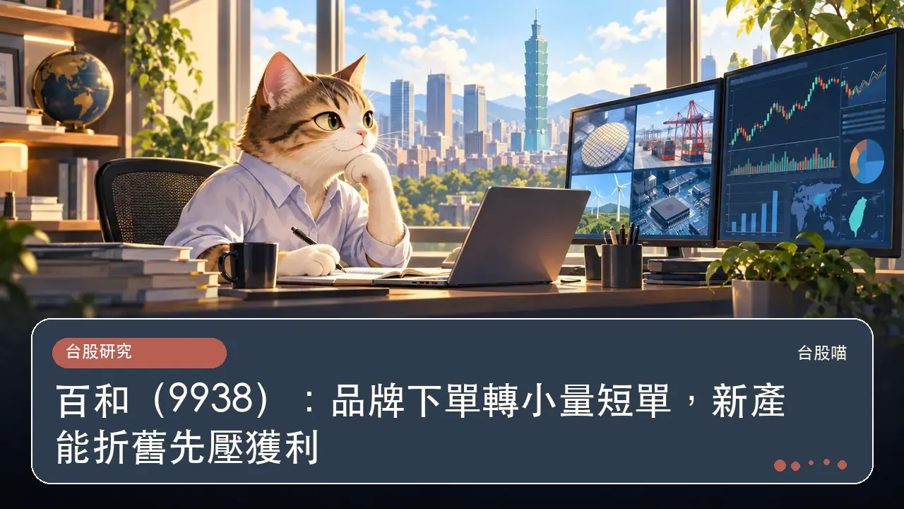 百和(9938):品牌下單轉小量短單,新產能折舊先壓獲利主題插畫