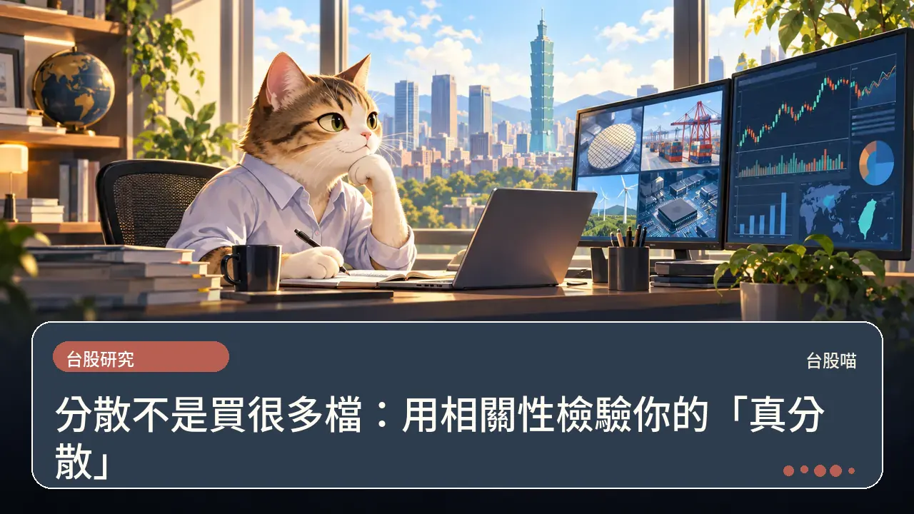 分散不是買很多檔:用相關性檢驗你的「真分散」主題插畫