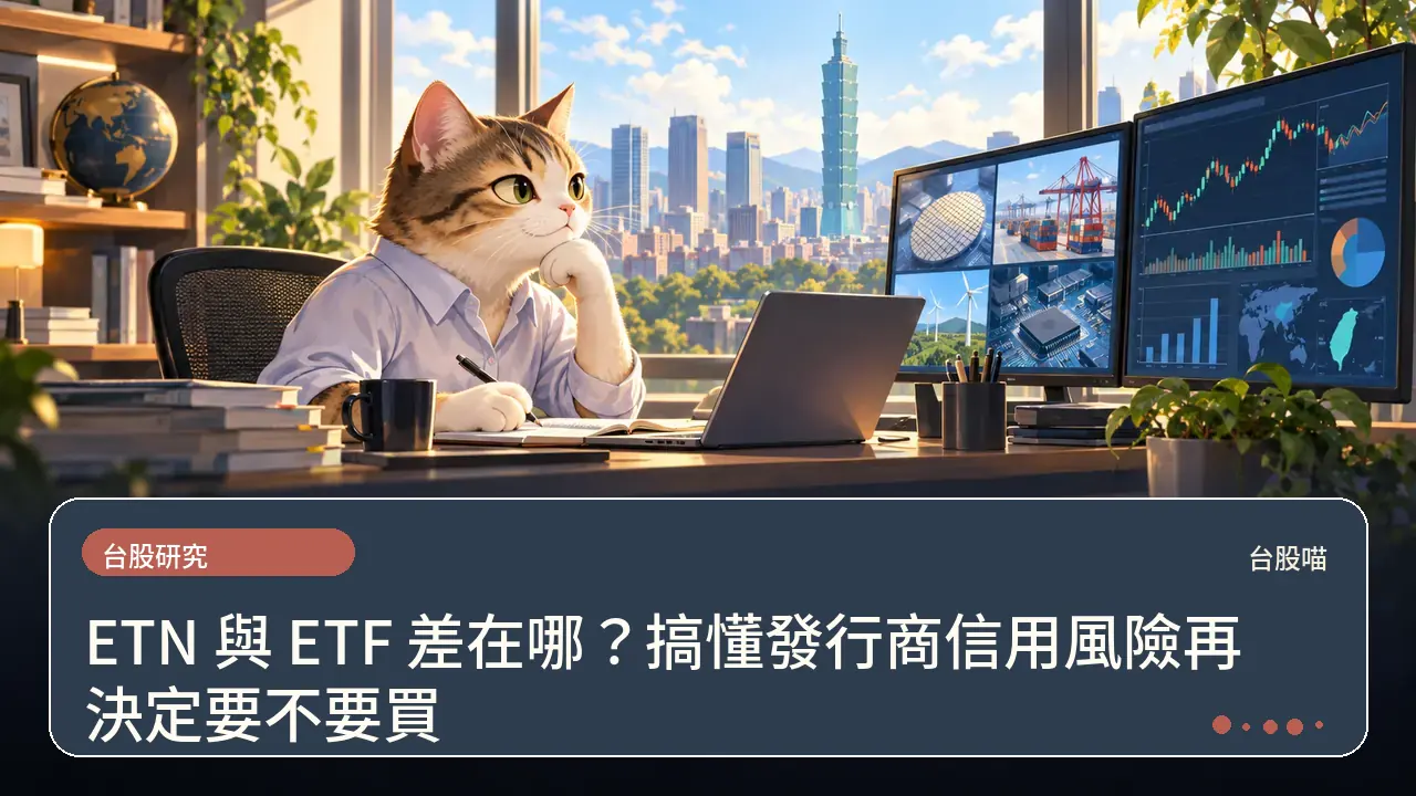 ETN 與 ETF 差在哪？搞懂發行商信用風險再決定要不要買主題插畫