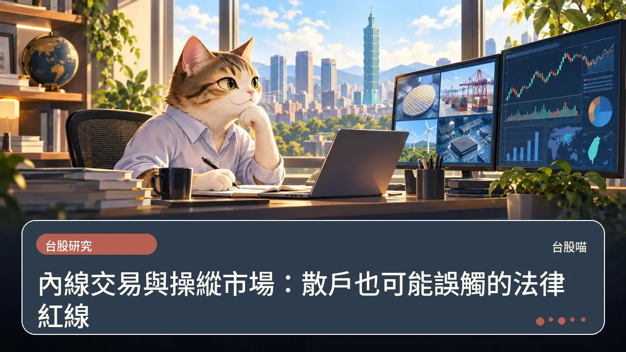 內線交易與操縱市場：散戶也可能誤觸的法律紅線主題插畫