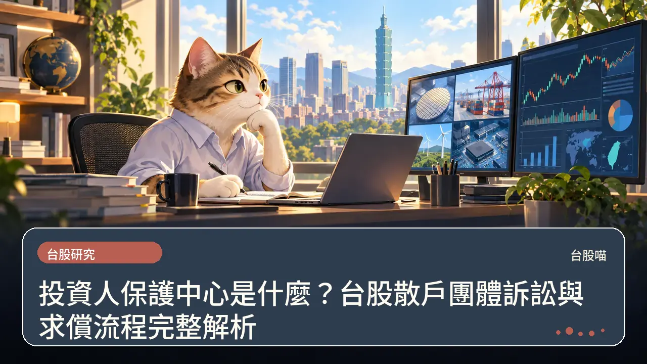 投資人保護中心是什麼?台股散戶團體訴訟與求償流程完整解析主題插畫