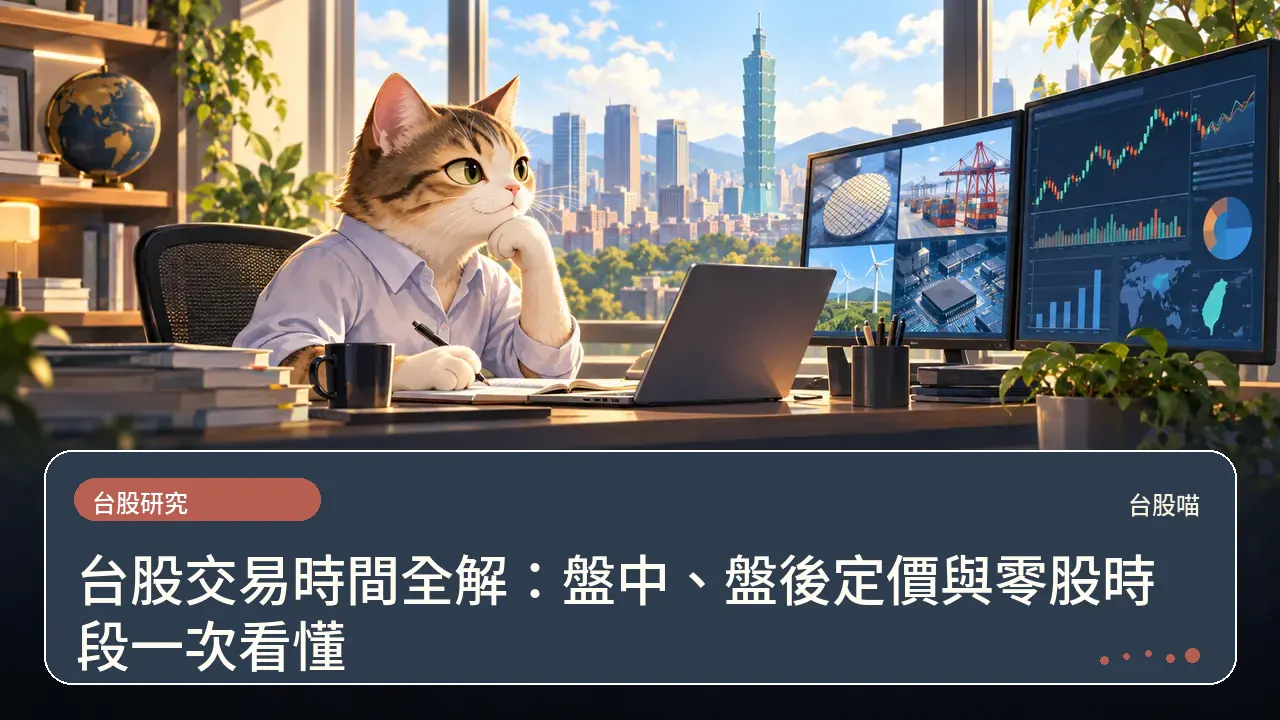 台股交易時間全解:盤中、盤後定價與零股時段一次看懂主題插畫